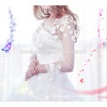 Elegant Trendy Soft Pure white Floral Princess Wedding Dress with Top Quality